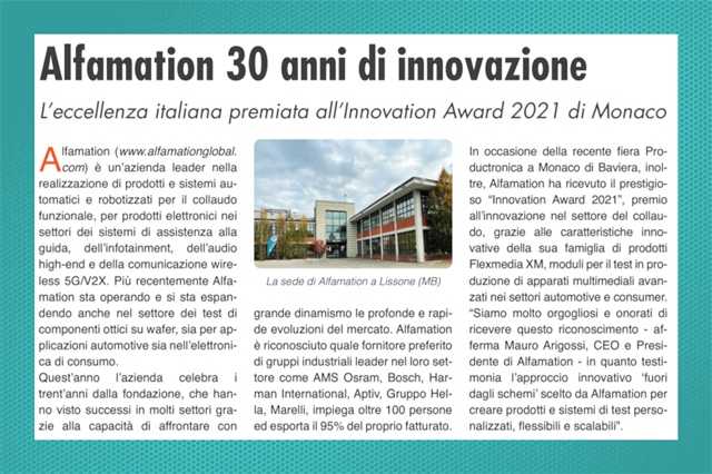 Il Sole 24 Ore - Talks about Alfamation